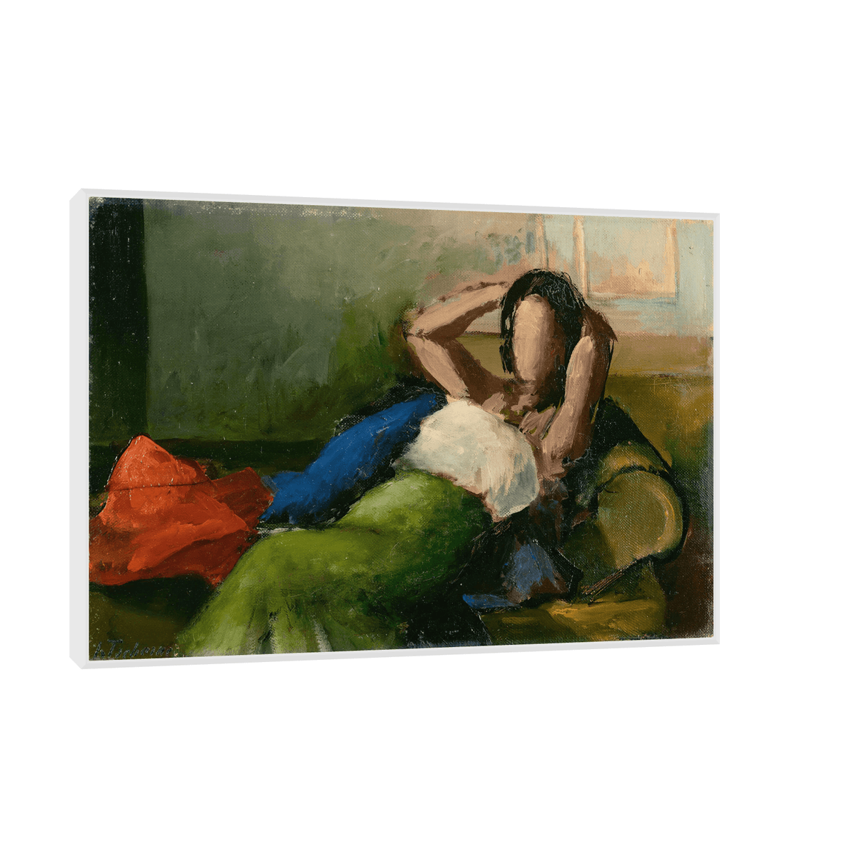 The Resting One, Johann von Tscharner - ArtDeco Canvas