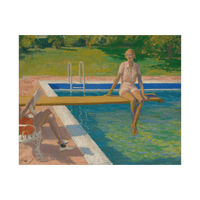 The Viscountess Castlerosse, Palm Springs, Sir John Lavery - ArtDeco Canvas