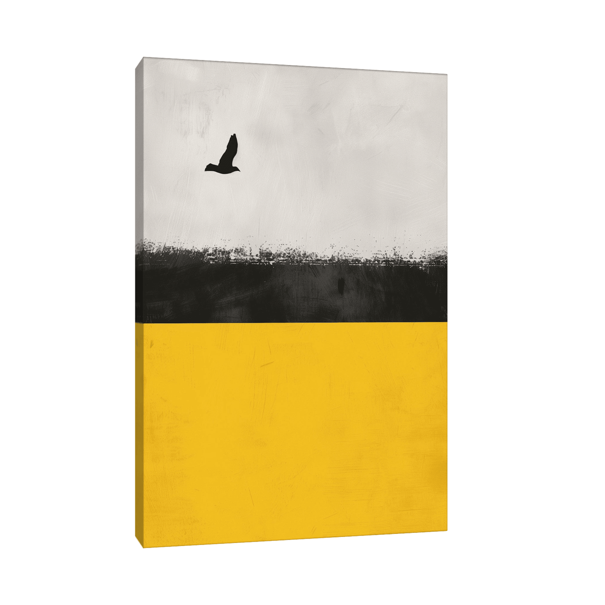 The black bird flying - ArtDeco Canvas