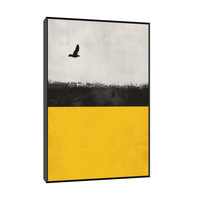 The black bird flying - ArtDeco Canvas