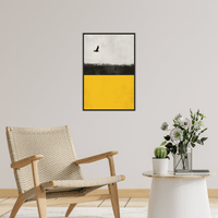 The black bird flying - ArtDeco Canvas