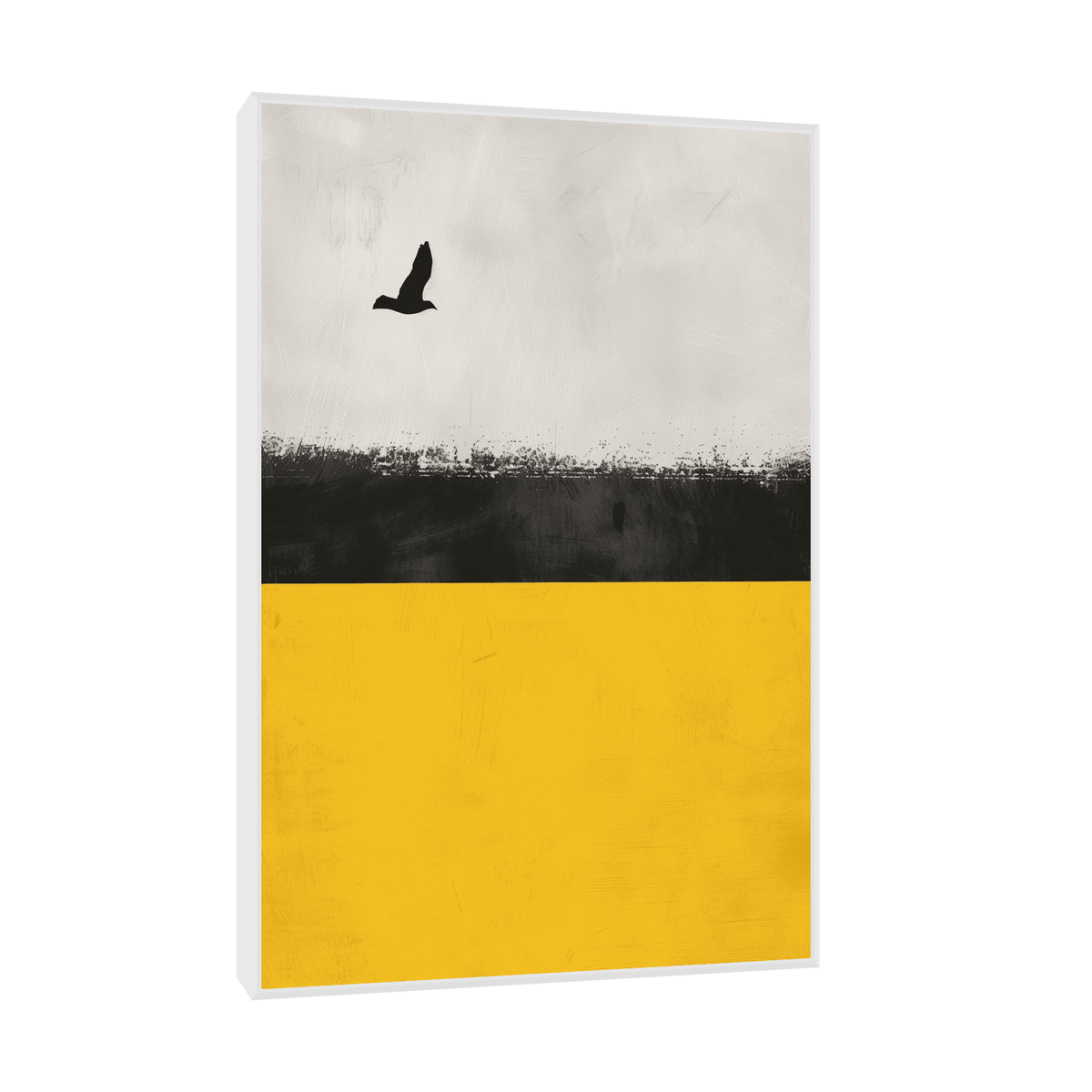 The black bird flying - ArtDeco Canvas