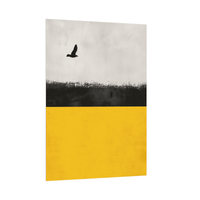 The black bird flying - ArtDeco Canvas