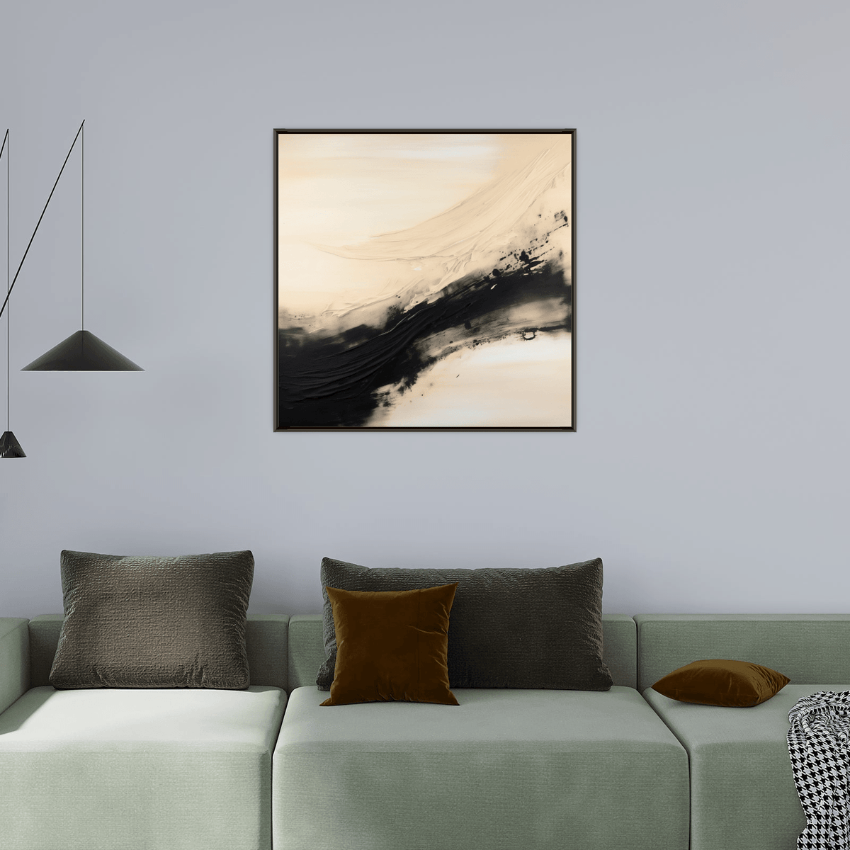 The black stroke flow - ArtDeco Canvas