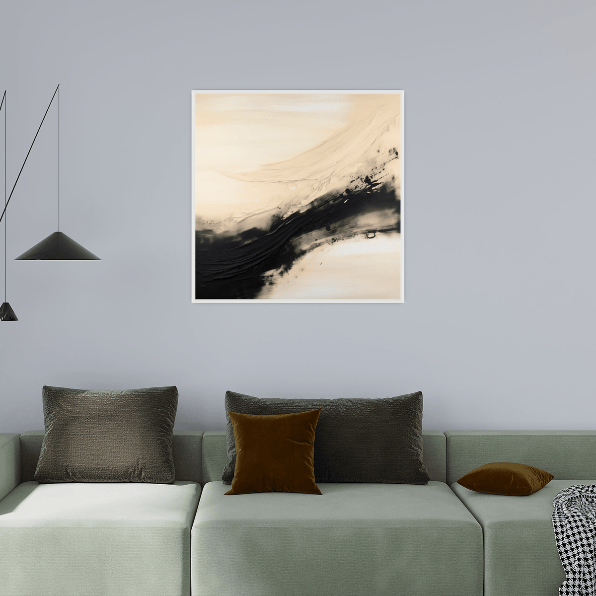 The black stroke flow - ArtDeco Canvas