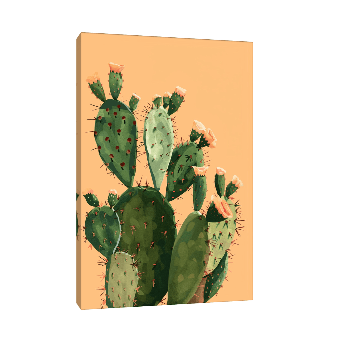 The cactus blooming - ArtDeco Canvas