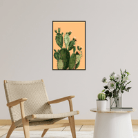 The cactus blooming - ArtDeco Canvas