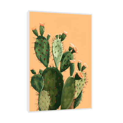 The cactus blooming - ArtDeco Canvas