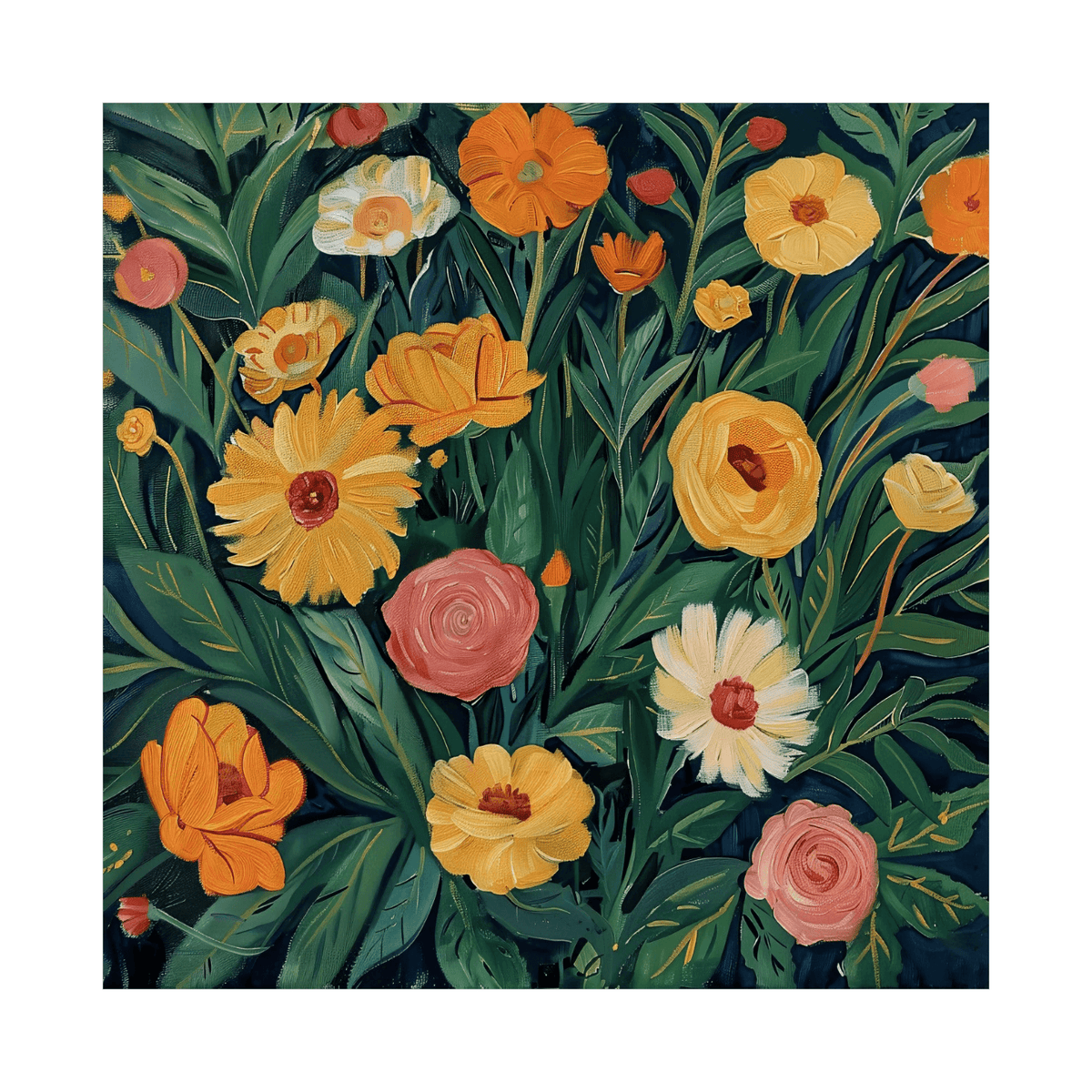 The flowers in the field l - ArtDeco Canvas