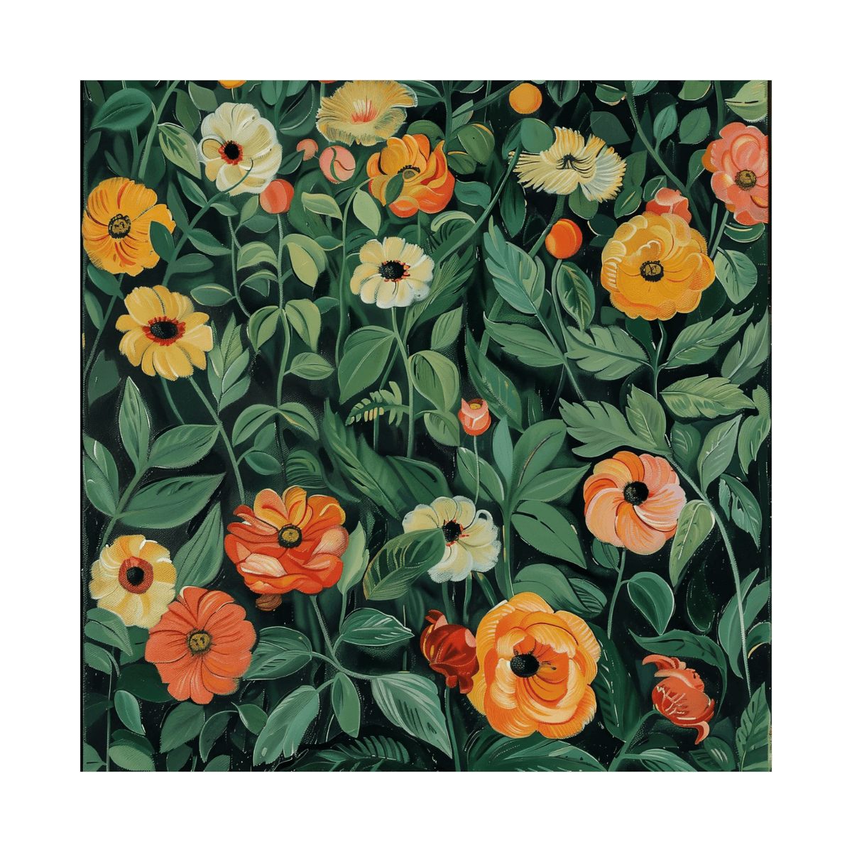 The flowers in the filed - ArtDeco Canvas