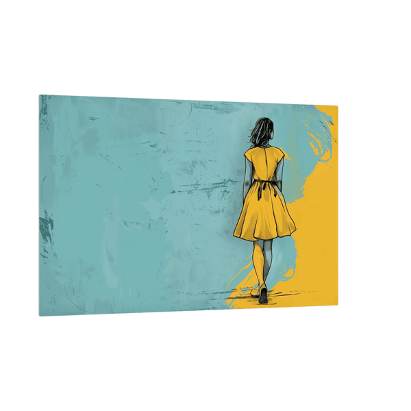 The girls in the yellow dress - ArtDeco Canvas