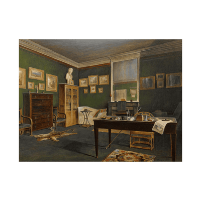 The interior of an artist’s studio, Jean-Jacques Champin - ArtDeco Canvas