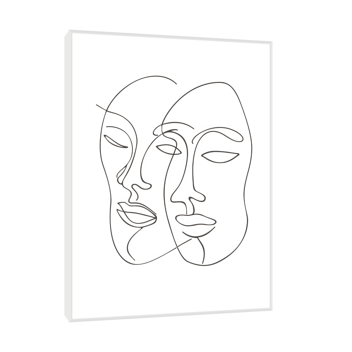 The masks line drawing - ArtDeco Canvas