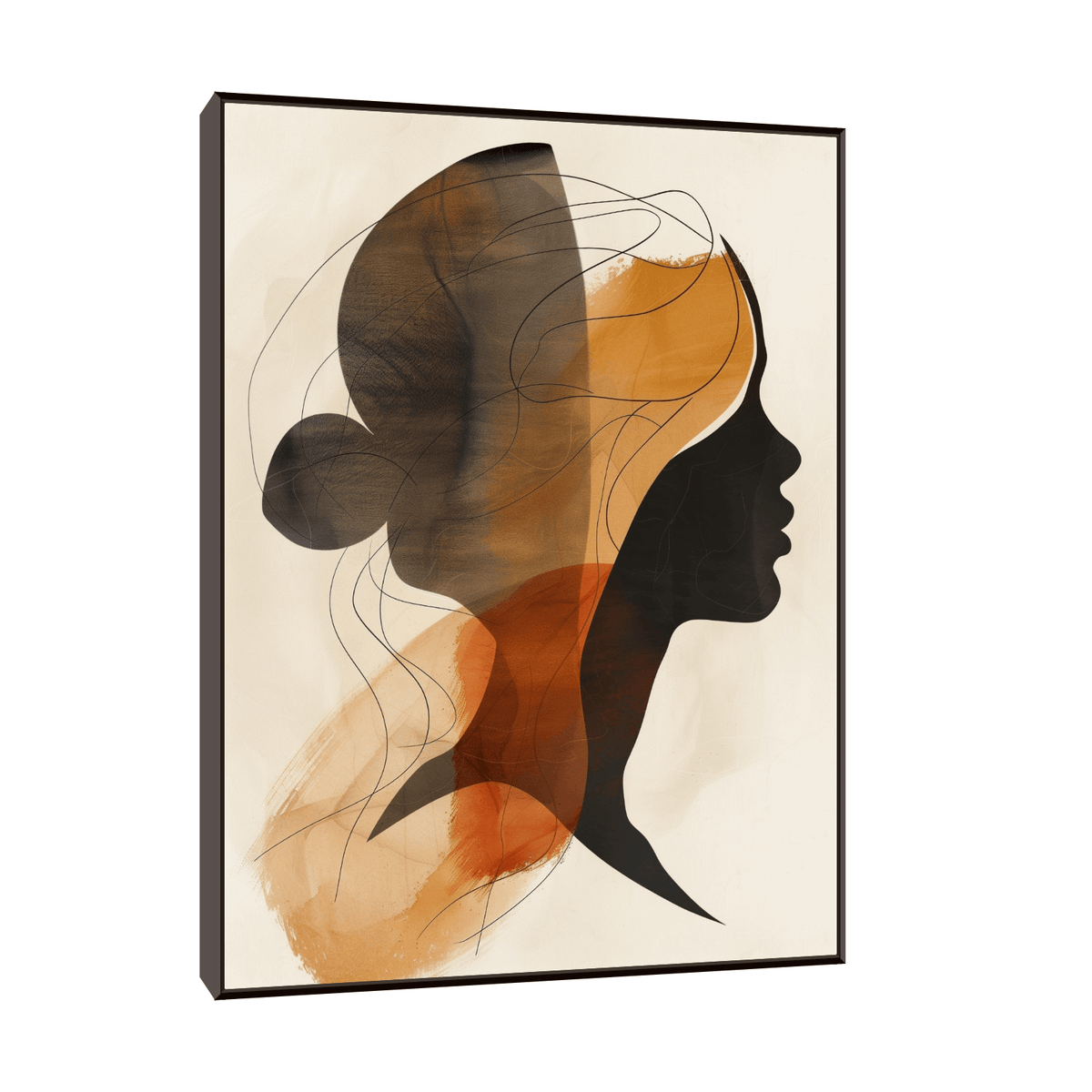 The woman looking away - ArtDeco Canvas