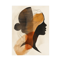 The woman looking away - ArtDeco Canvas