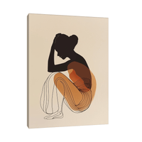 The woman sitting - ArtDeco Canvas