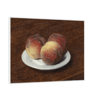 Three Peaches on a Plate, Henri Fantin-Latour - ArtDeco Canvas