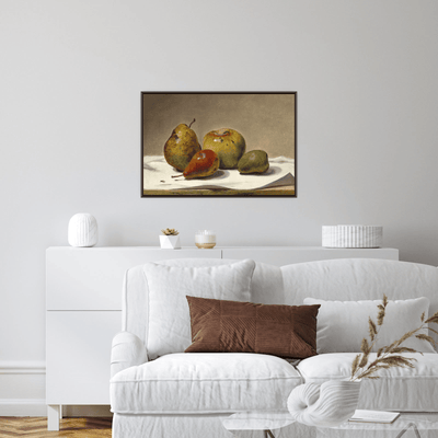 Three Pears and an Apple, David Johnson - ArtDeco Canvas