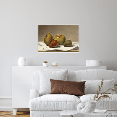 Three Pears and an Apple, David Johnson - ArtDeco Canvas