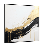Tick paint pattern in gold and black - ArtDeco Canvas
