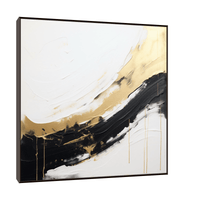 Tick paint pattern in gold and black - ArtDeco Canvas