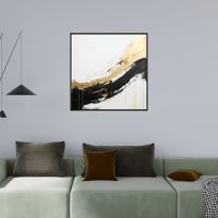 Tick paint pattern in gold and black - ArtDeco Canvas