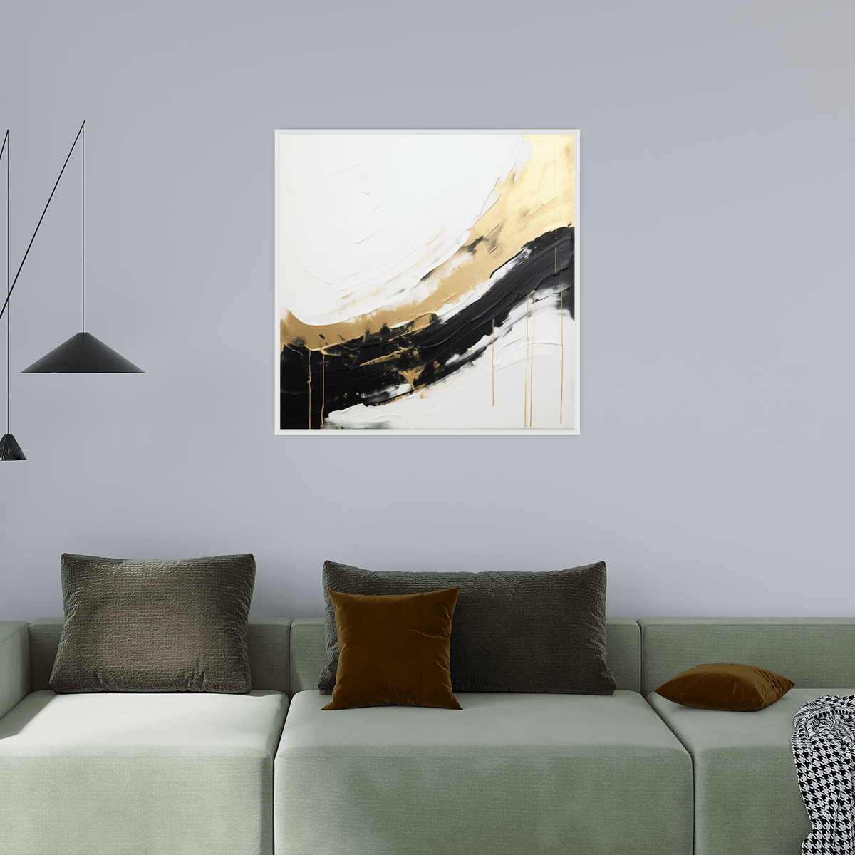 Tick paint pattern in gold and black - ArtDeco Canvas