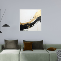 Tick paint pattern in gold and black - ArtDeco Canvas