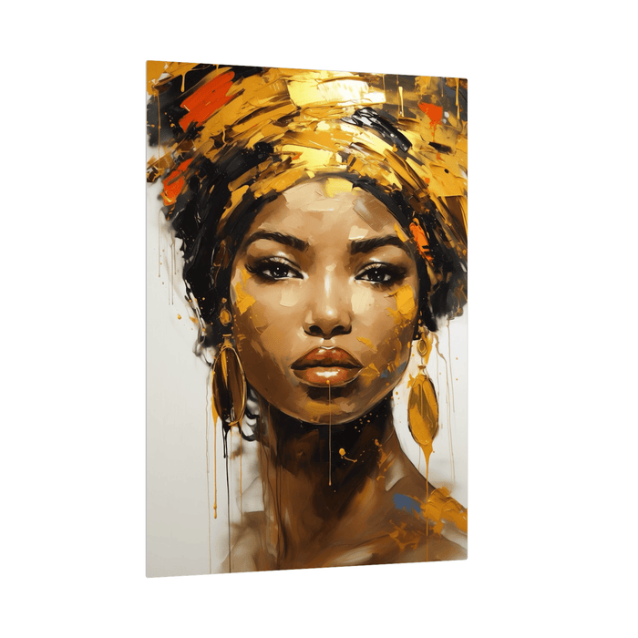 Traditional African girl with gold details - ArtDeco Canvas