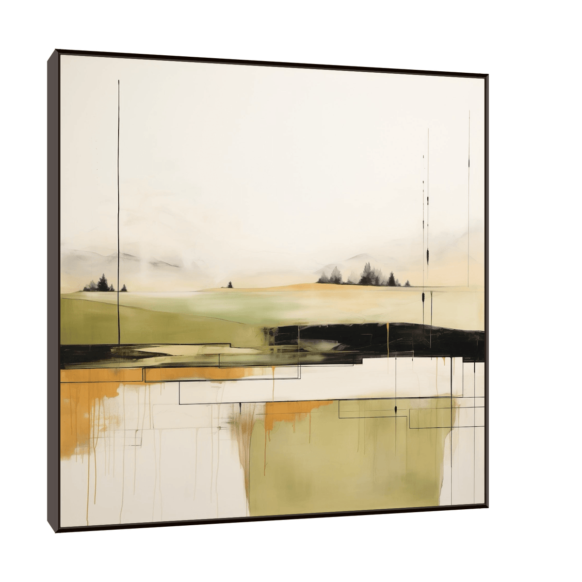 Tranquil moment at the lake - ArtDeco Canvas