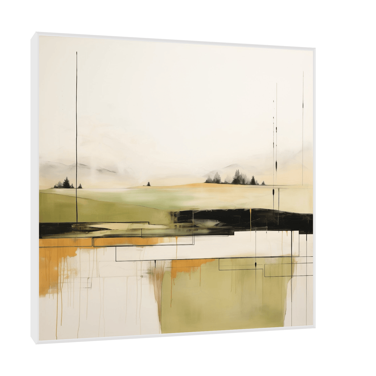 Tranquil moment at the lake - ArtDeco Canvas