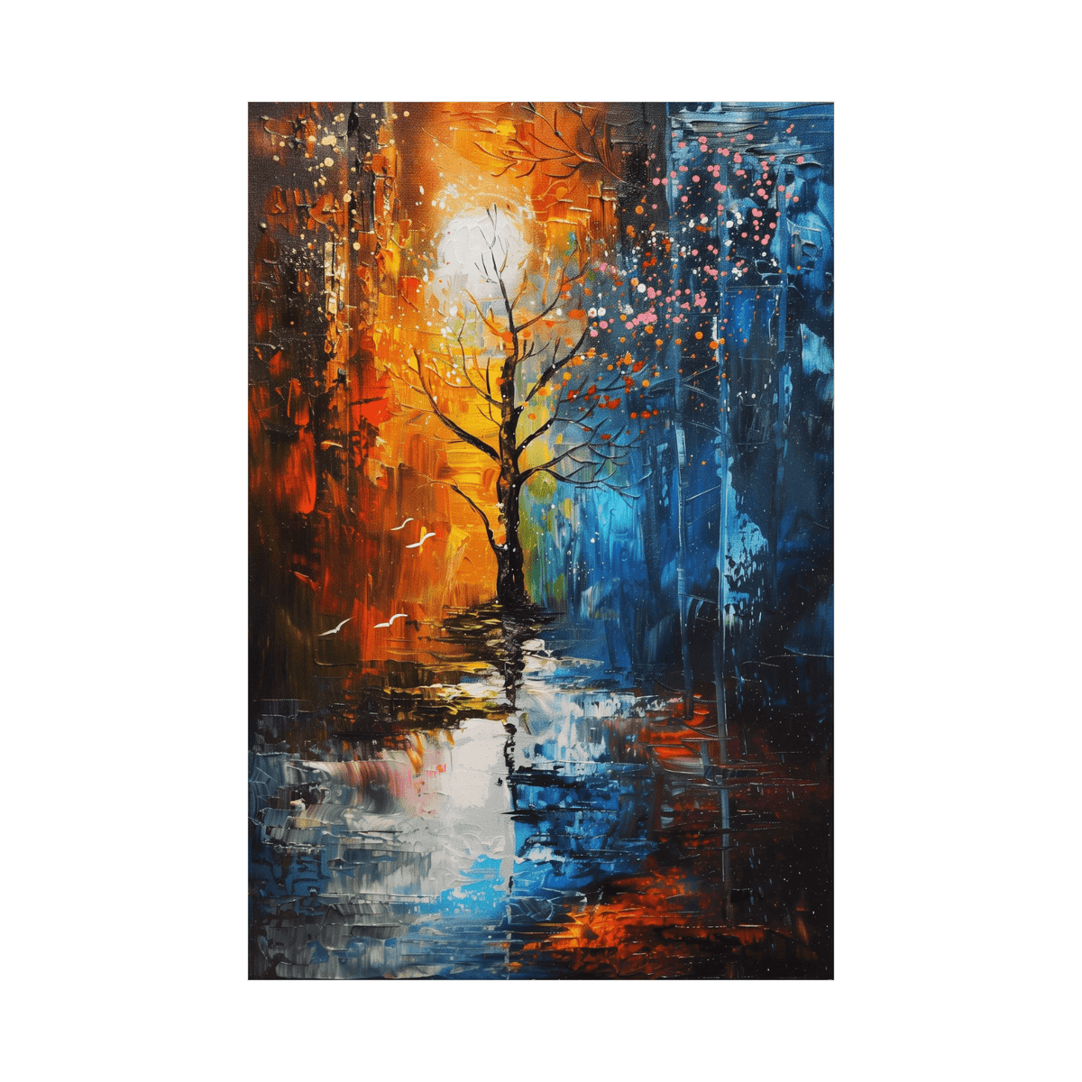 Tree reflection - ArtDeco Canvas