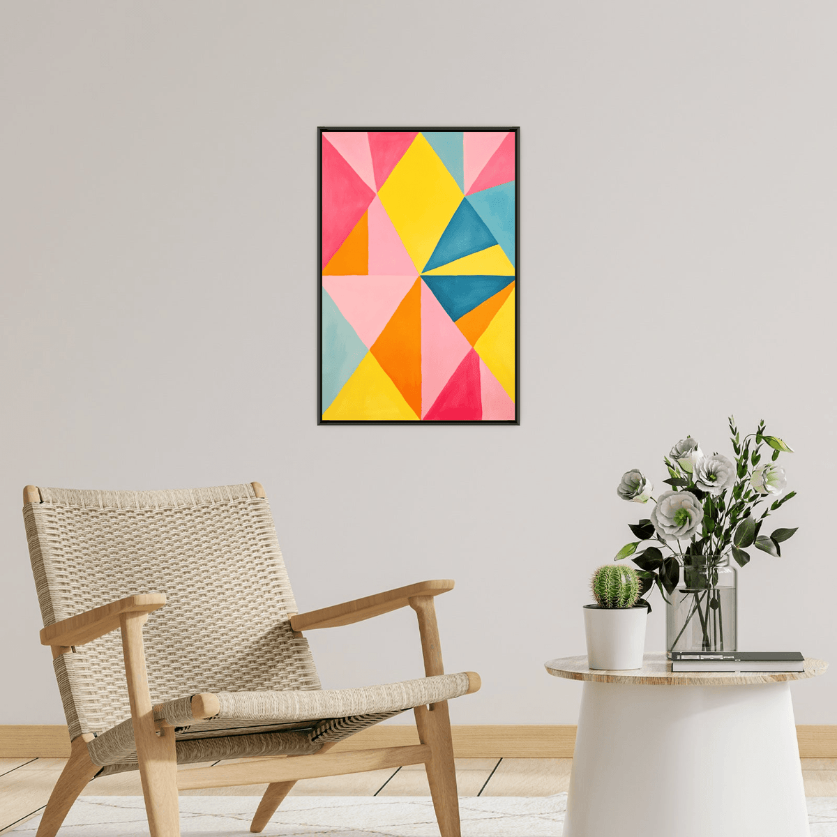 Triangular composition - ArtDeco Canvas