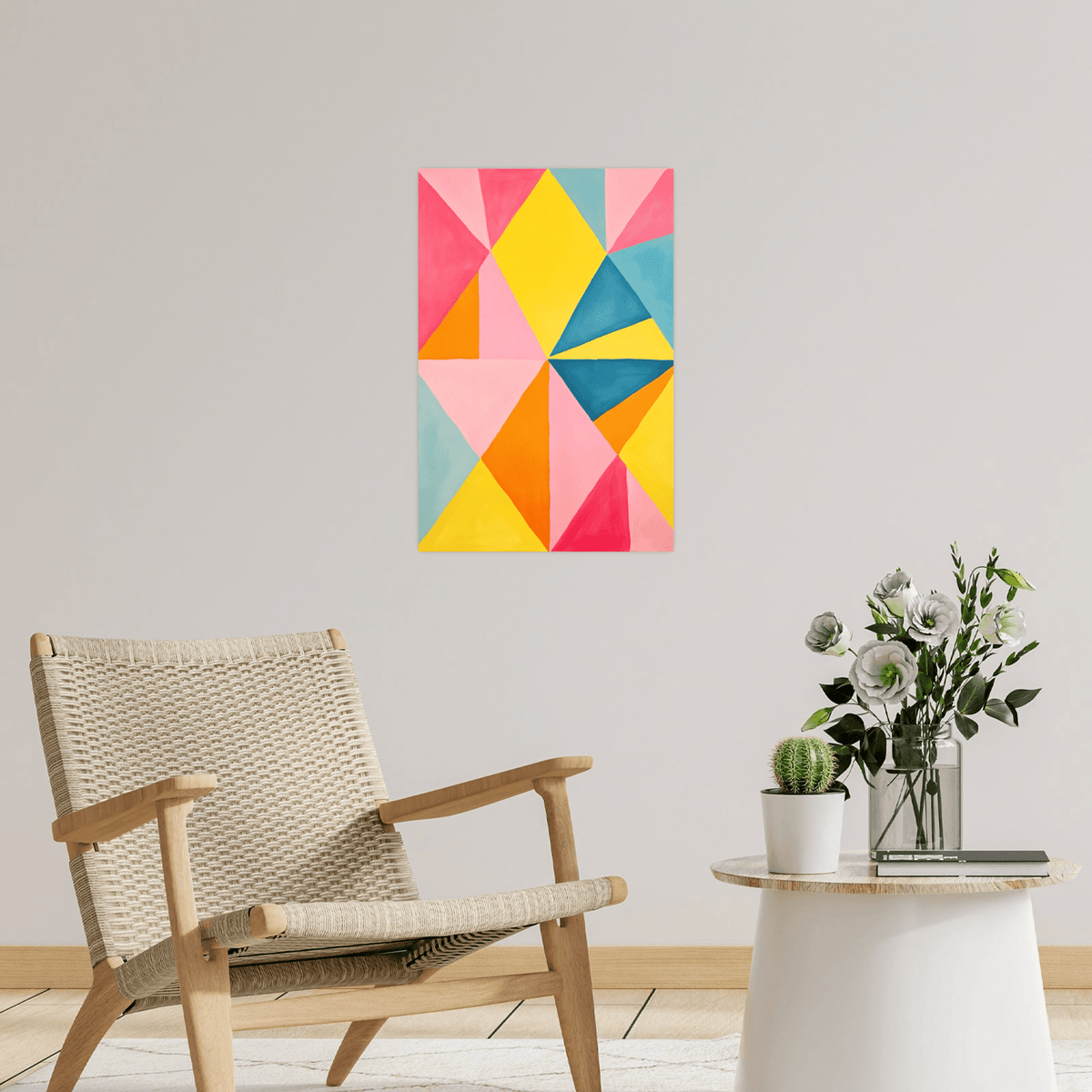 Triangular composition - ArtDeco Canvas