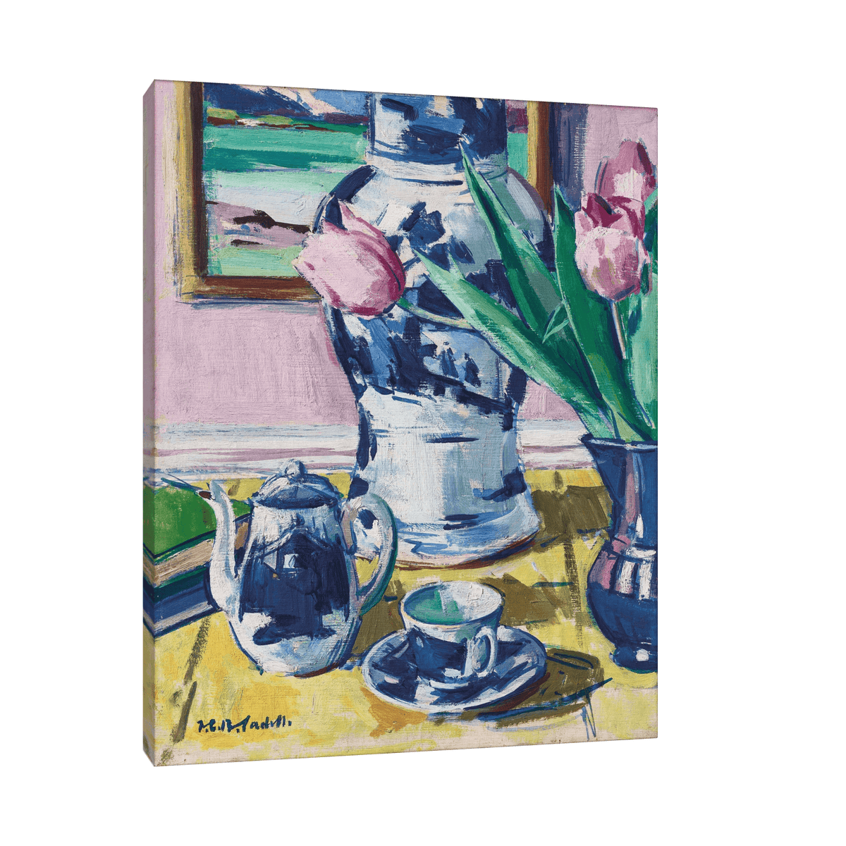 Tulips and Iona, Francis Campbell Boileau Cadell - ArtDeco Canvas