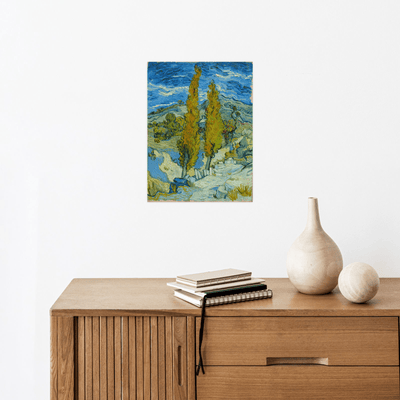 Two Poplars in the Alpilles near Saint-Rémy, Vincent van Gogh - ArtDeco Canvas