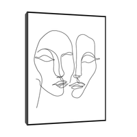 Two faces line drawing - ArtDeco Canvas