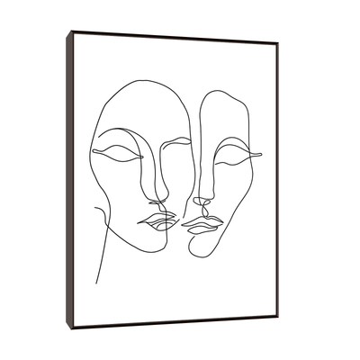 Two faces line drawing - ArtDeco Canvas