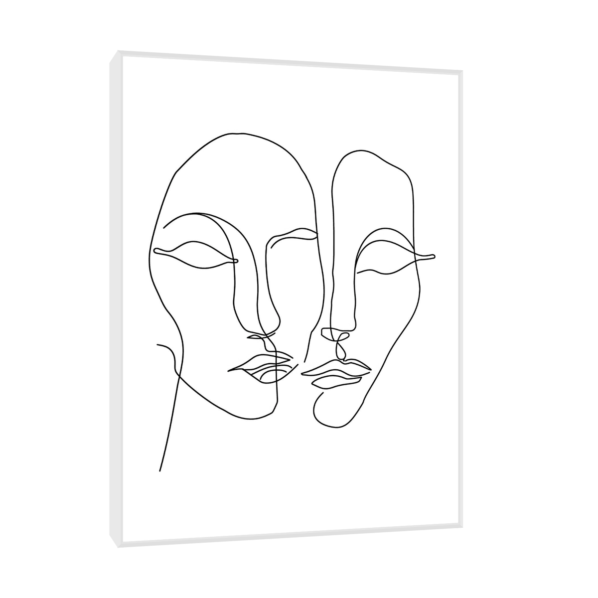 Two faces line drawing - ArtDeco Canvas