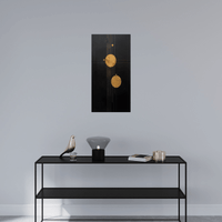 Two golden circles - ArtDeco Canvas