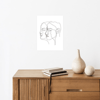 Two heads line drawing - ArtDeco Canvas