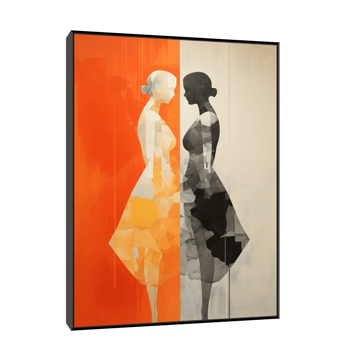 Two sides of a girl - ArtDeco Canvas