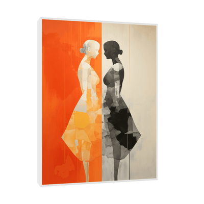 Two sides of a girl - ArtDeco Canvas