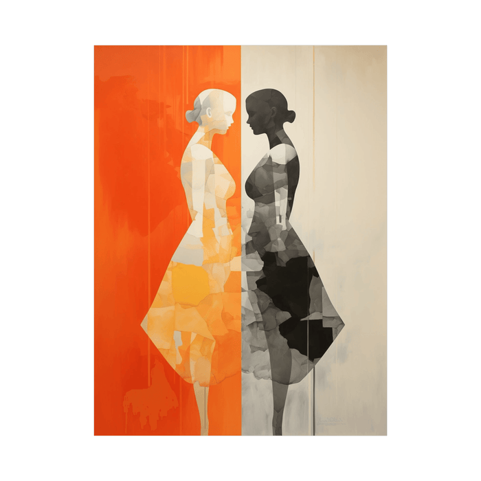 Two sides of a girl - ArtDeco Canvas