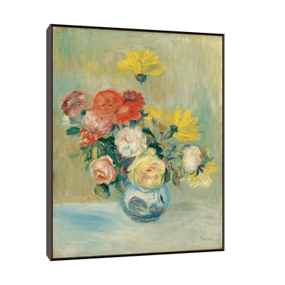 Vase De Roses Et Dahlias, Pierre-Auguste Renoir - ArtDeco Canvas
