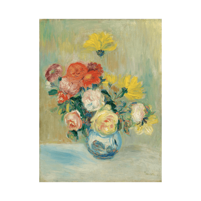 Vase De Roses Et Dahlias, Pierre-Auguste Renoir - ArtDeco Canvas
