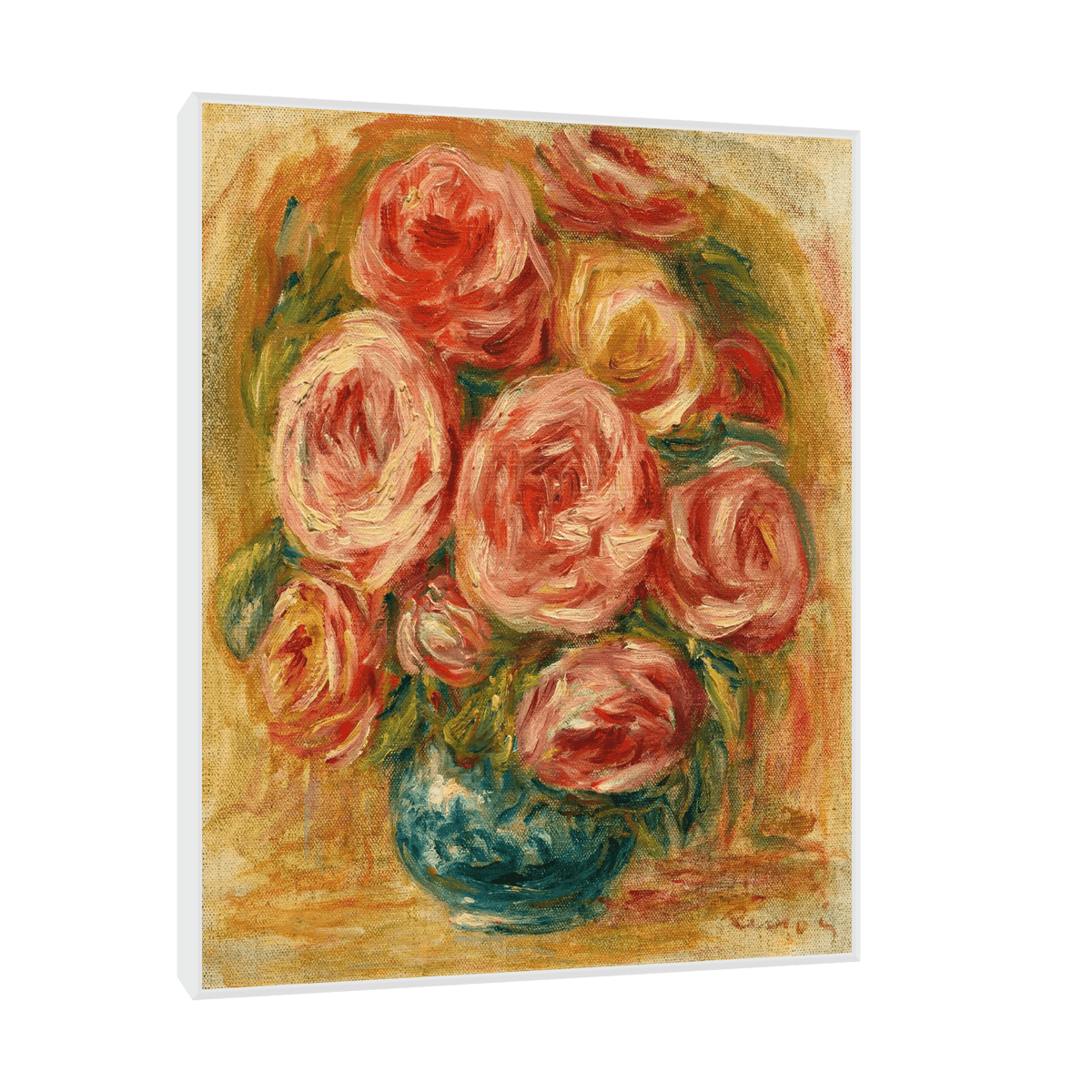 Vase De Roses, Pierre-Auguste Renoir - ArtDeco Canvas