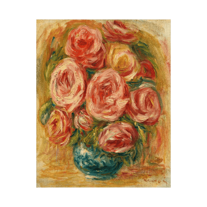 Vase De Roses, Pierre-Auguste Renoir - ArtDeco Canvas