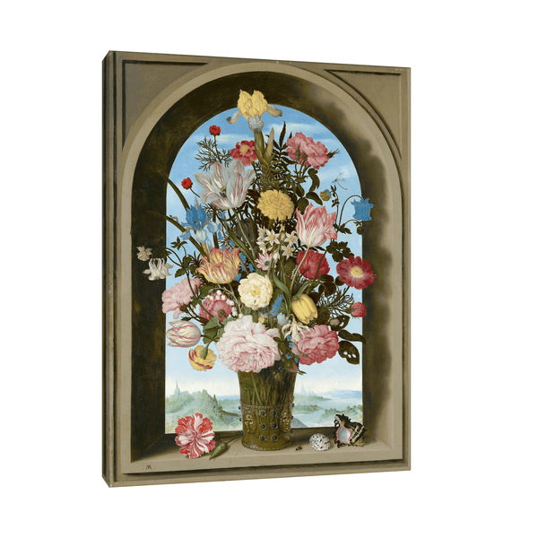 Vase of Flowers in a Window, Ambrosius Bosschaert the Elder - ArtDeco Canvas