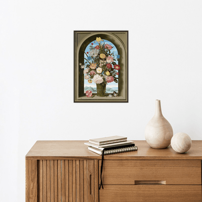 Vase of Flowers in a Window, Ambrosius Bosschaert the Elder - ArtDeco Canvas